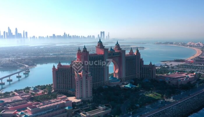 Cinematic Drone Dubai Timelapse of Dubai Atlantis The Palm Island