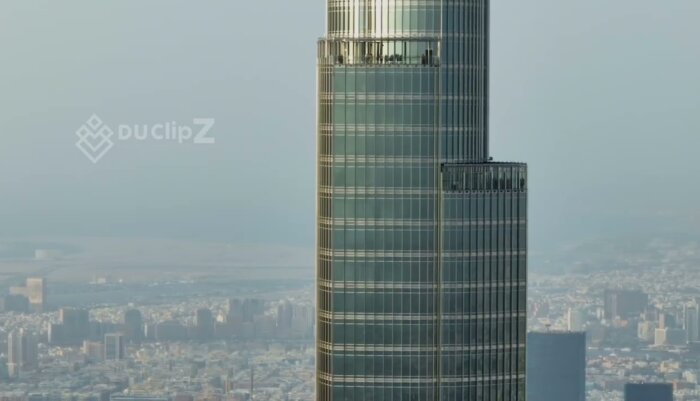 Smooth 4K Aerial Views of Buji Khalifa Tower with Dubai Skyline