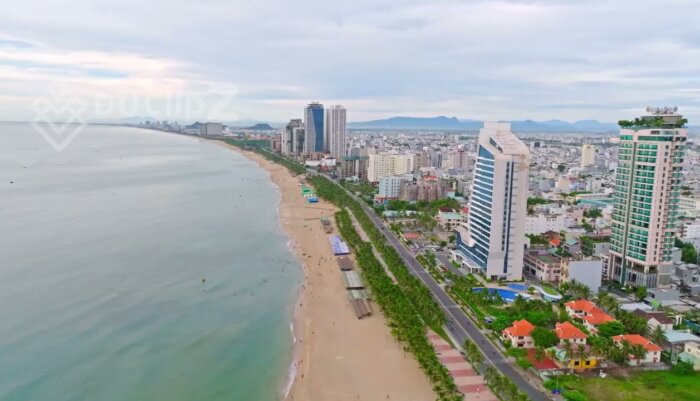Vietnam Video - Smooth Aerial Drone Views of Da Nang’s Turquoise Waters and Islands