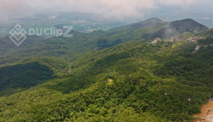 Majestic 4K Drone Footage of Ba Na Hill’s French Castle - Ba Na Hill Da Nang