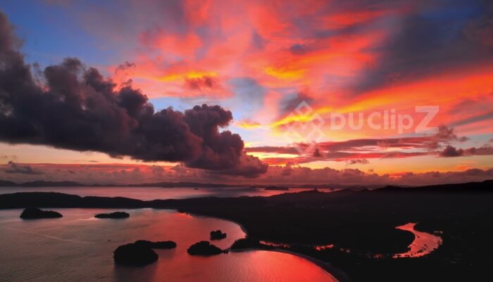 4K Drone Journey Over Thailand Sunset Sea and Coastal Islands