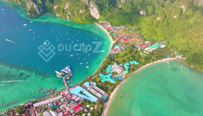 Cinematic Aerial Views of Koh Phi Phi Island’s Turquoise Waters | Koh Phi Phi Drone