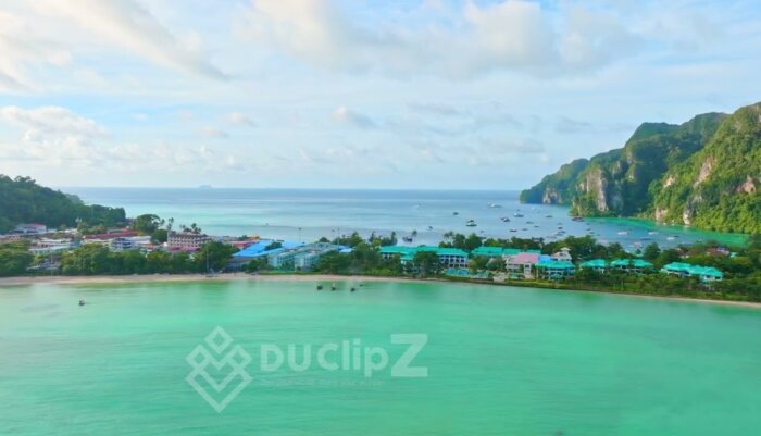 Cinematic Drone Footage of Koh Phi Phi Island’s Crystal Clear Seas