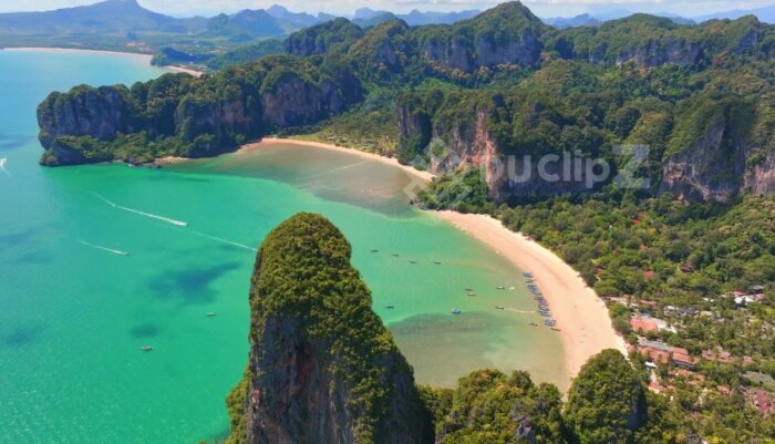 Drone Footage of Krabi’s Limestone Cliffs and Clear Ocean Waters | Krabi Drone Footage