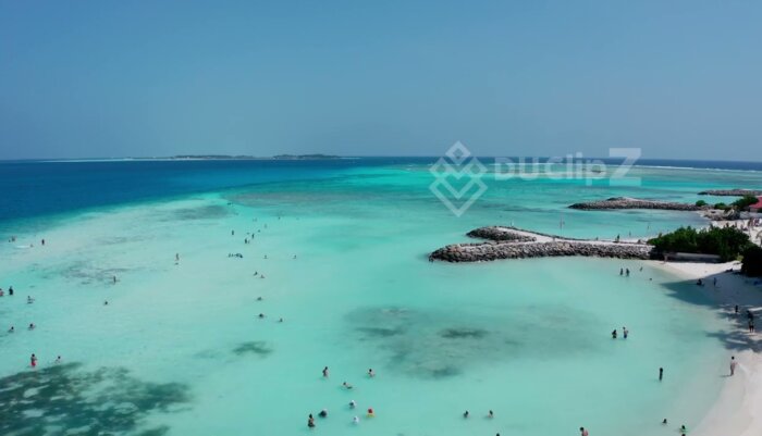 Maldives Drone Footage Over Maafushi Island Highlighting Crystal