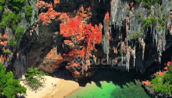 Free Krabi Drone Footage - Aerial Serenity Over Krabi’s Turquoise Waters and Sandy Isles
