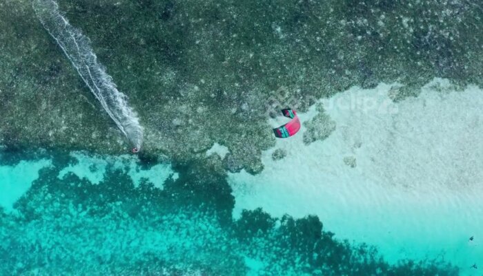 Kitesurfing in Maldives with Clear Blue Wate
