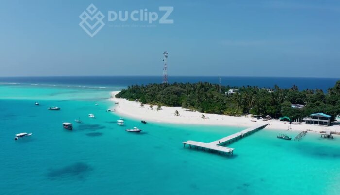 Breathtaking Maldives Island with Crystal Clear Blue Water in 4K