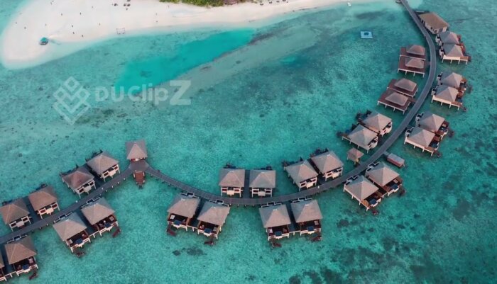 Maldives Luxury Resort Surrounded by Turquoise Waters and Sandbanks
