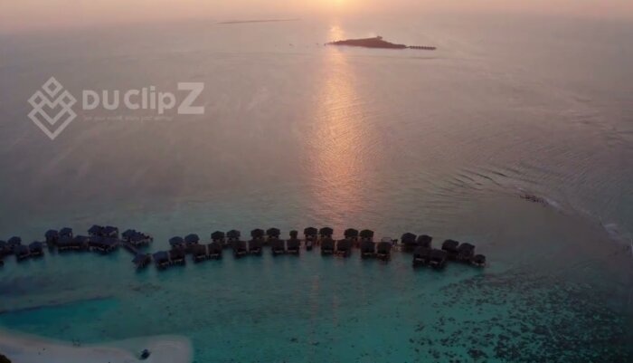 Aerial 4K Drone Footage of Maldives Luxury Resort Free
