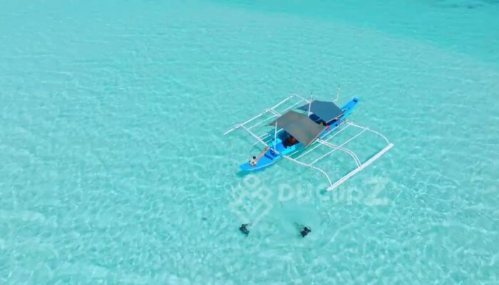 Balabac Free Drone Footage - Serene Drone Flight Over Balabac’s Turquoise Seas and White Sandbanks