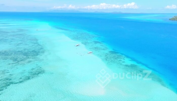 Balabac Free Drone Footage - Drone Journey Over Balabac’s Clear Ocean and White Sandbanks